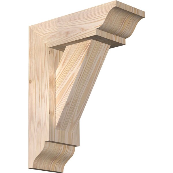Ekena Millwork Traditional Traditional Smooth Bracket w/ Offset Brace, Douglas Fir, 5 1/2"W x 14"D x 18"H BKT0604X14X18TRA01SDF - main